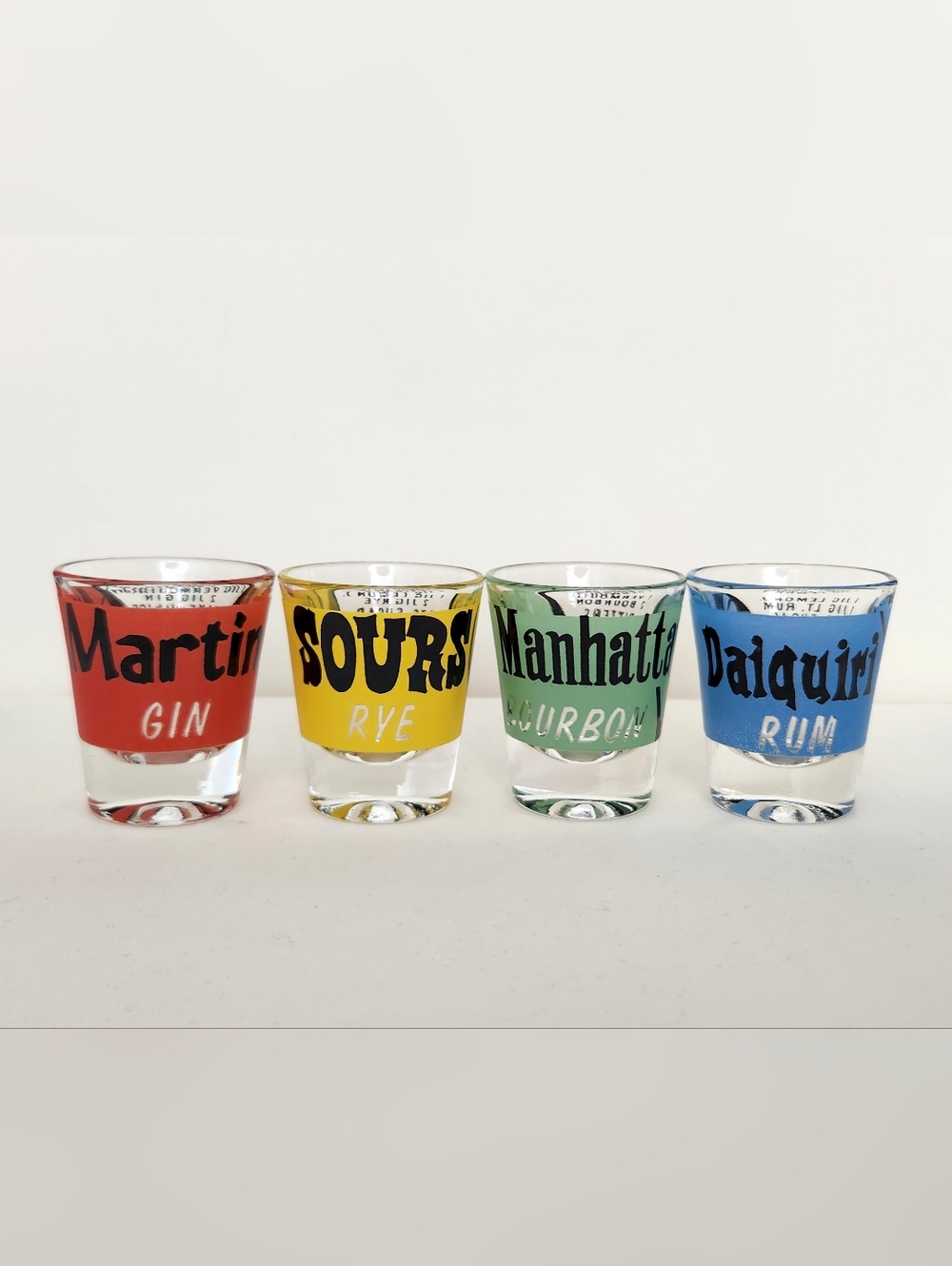 Vintage Federal Glass Rumpus Cocktail Shot Glasses Set of 4 MCM Barware